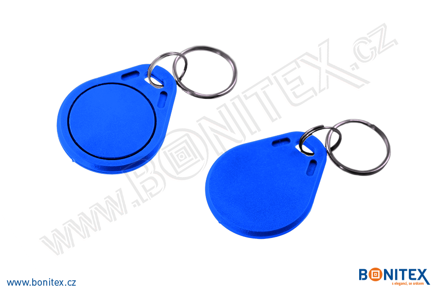 Klíčenka-ABS-35x28-tl.6mm-s RFID-125 kHz-modrá,tm.-botinex