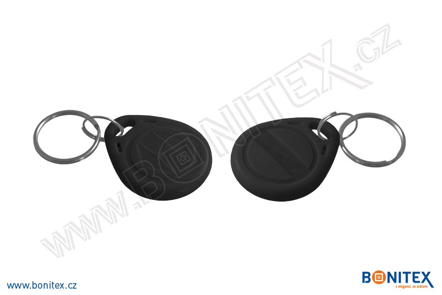 Klíčenka-ABS-35x28-tl.6mm-s RFID-125 kHz-černá-botinex