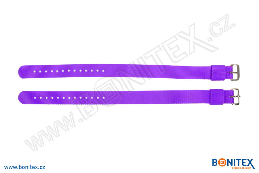 Samostatná nylonová páska pro náramek INA55, 255-265x16mm, kovová spona 1, fialová-botinex