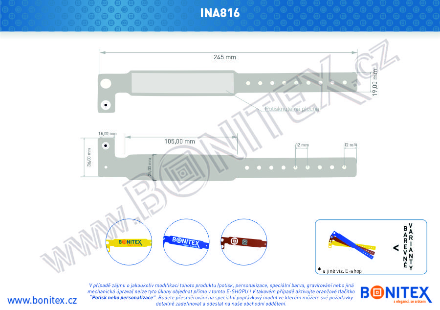 Náramek-Vinyl-01-245x25/19mm-bílý-botinex