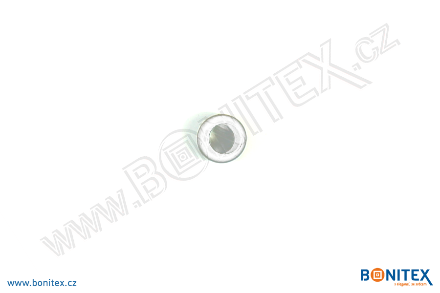 Plastový uzávěr k náramku (opakované použití, oblý válec), průměr 9,4mm, délka 6,5mm, bílý-botinex