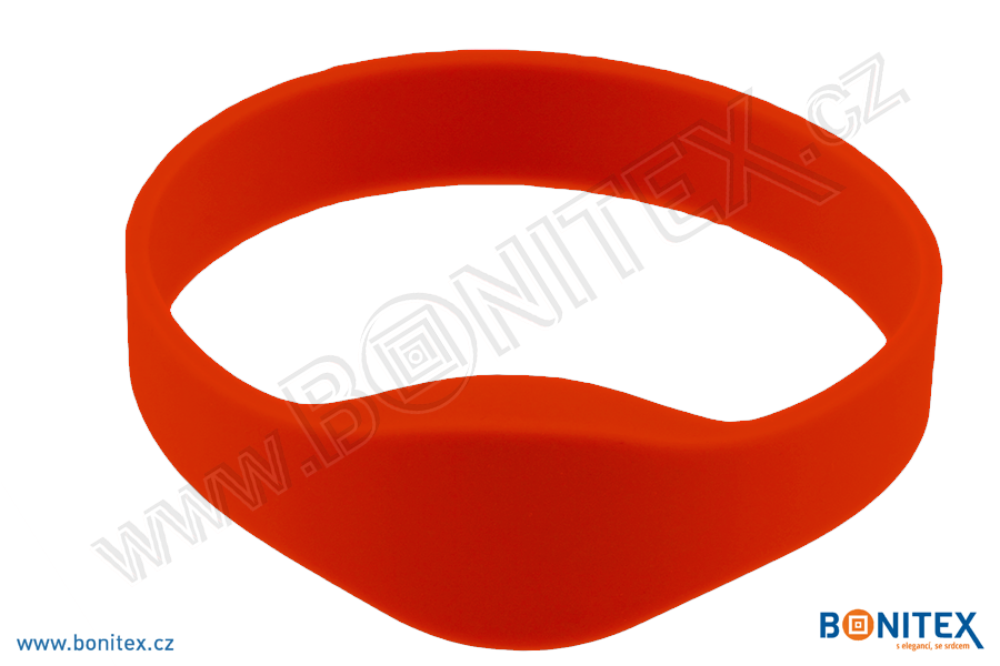 Náramek-silikon-kruh,pr.65mm-s RFID-125 kHz-červený-botinex