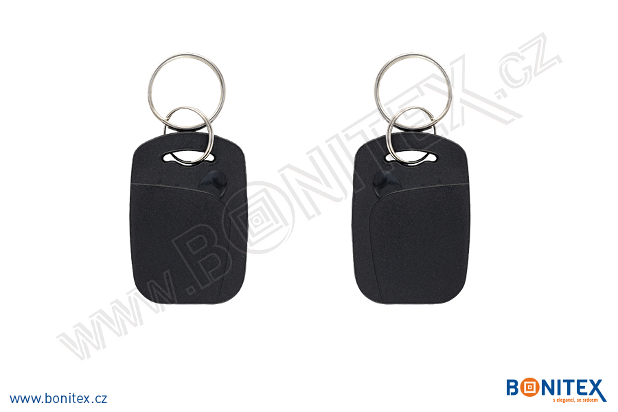 Klíčenka-ABS-44x30-tl.4,2mm-s RFID-13,56 MHz-černá-botinex