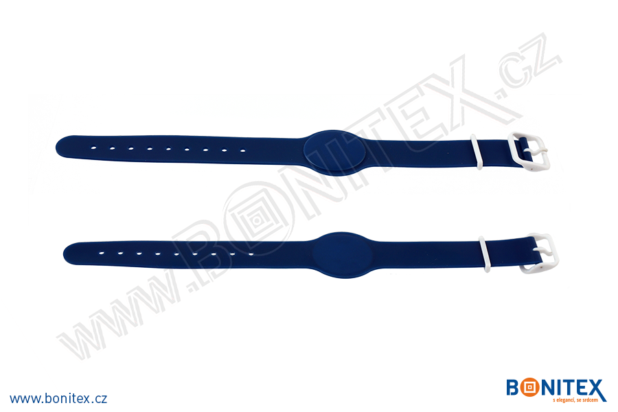 Náramek-PVC-244x20/35mm,PVC spona-s RFID-s RFID-125 kHz-modrý-botinex