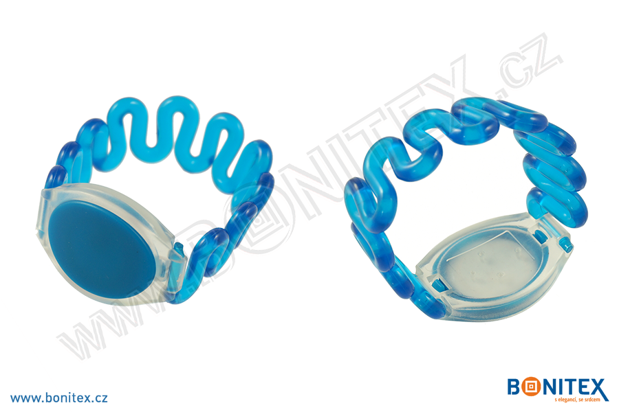 Náramek-PVC-kroucený,pr.65mm-s RFID-125 kHz-modrý-botinex