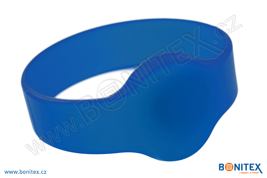 Náramek-silikon-kruh,pr.50mm-s RFID-13,56 MHz-modrý-botinex