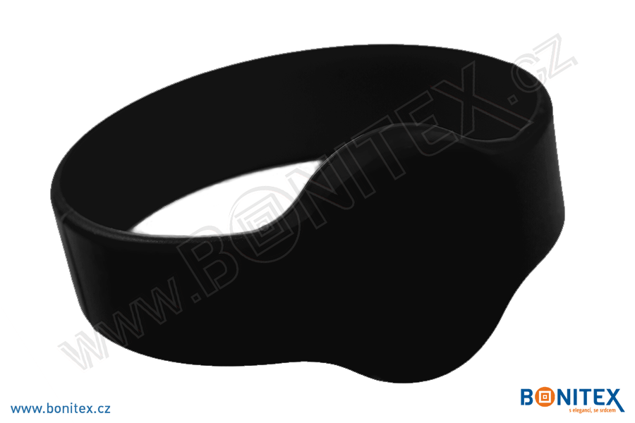 Náramek-silikon-kruh,pr.50mm-s RFID-13,56 MHz-černý-botinex