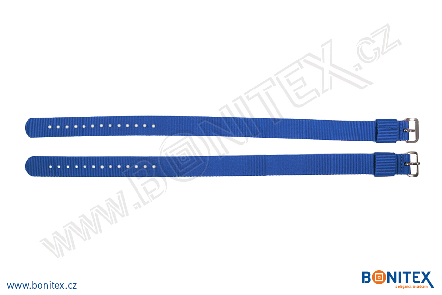 Samostatná nylonová páska pro náramek INA55, 315x16mm, kovová spona 1, modrá-botinex