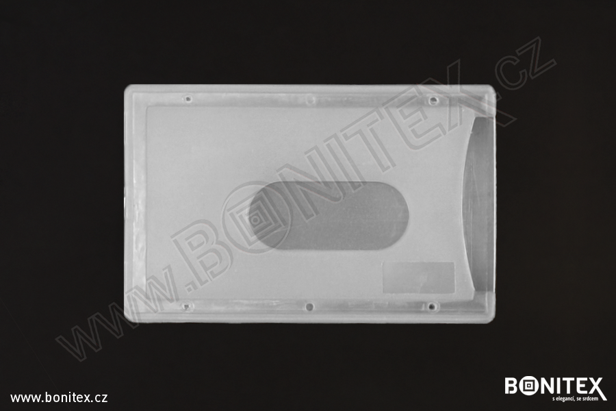 Pouzdro-na ŠÍŘKU karty-ISO-PLAST,PP-60x90-tl.3,5mm-průhledné-botinex