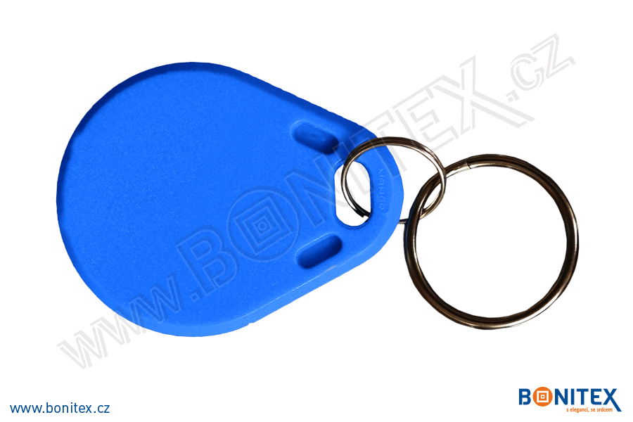 ABS klíčenka 40x32, tl. 4,2mm s RFID 13,56 MHz, modrá (VC-41)-botinex