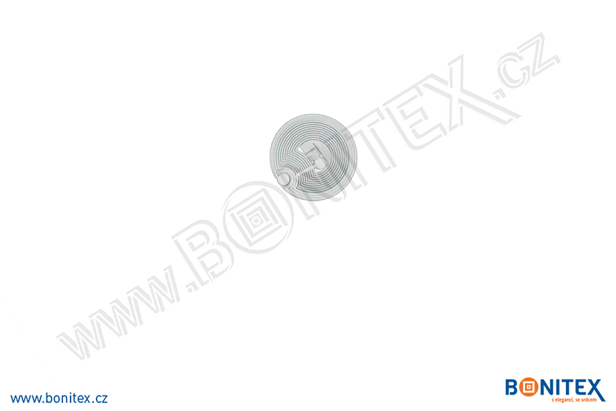 Tag-disk-PLAST-PVC-kolečko pr.25mm-tl.0,82mm-s RFID-13,56 MHz-samolepící-bílý (SO-21)-botinex
