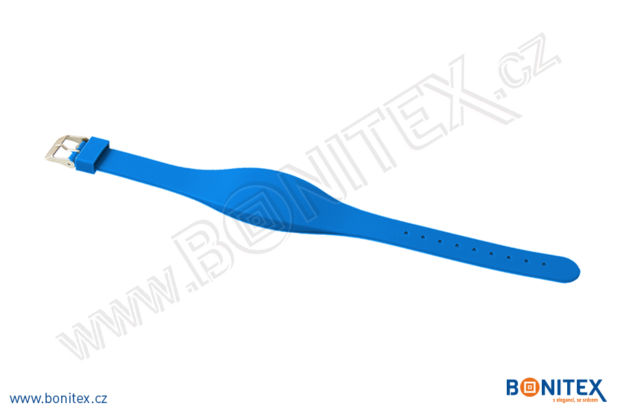 Náramek-silikon-255x17/34mm,kov.spona-s RFID-13,56 MHz-modrý-botinex