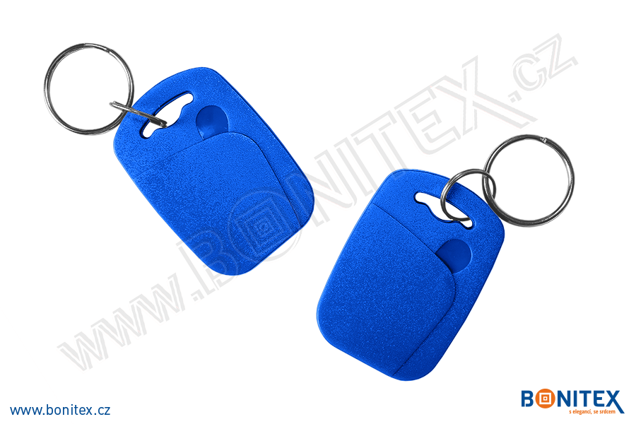 Klíčenka-ABS-44x30-tl.4,2mm-s RFID-DUO (13,56M+125k)-modrá (SO-21)-botinex