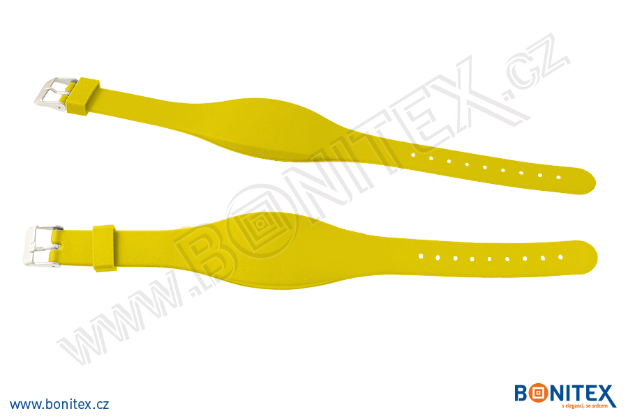 Náramek-silikon-255x17/34mm,kov.spona-s  RFID-125 kHz-žlutý-botinex