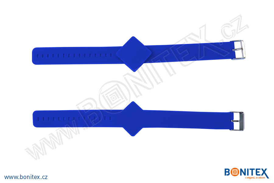 Náramek-silikon-247x20/40mm,kov.spona-s  RFID-125 kHz-modrý-botinex
