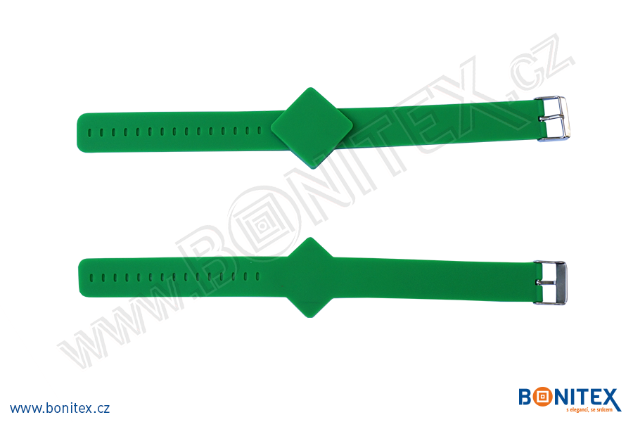 Náramek-silikon-247x20/40mm,kov.spona-s  RFID-125 kHz-zelený-botinex