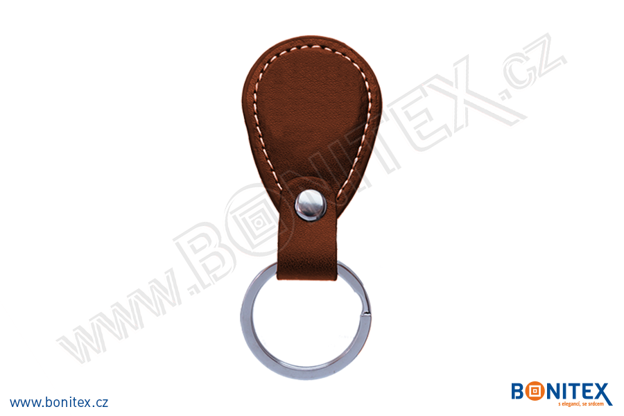 Klíčenka-PU kůže-68x36mm-s RFID-125 kHz-hnědá-botinex