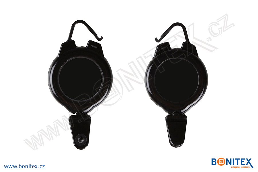 Závěs karty-ROLLER-PLAST-ABS-pr.47mm/délka šňůrky 60cm-černý-botinex